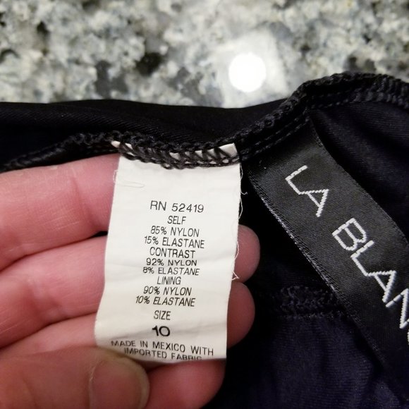 La Blanca Black Tankini Top - Size 10 - Picture 7 of 8